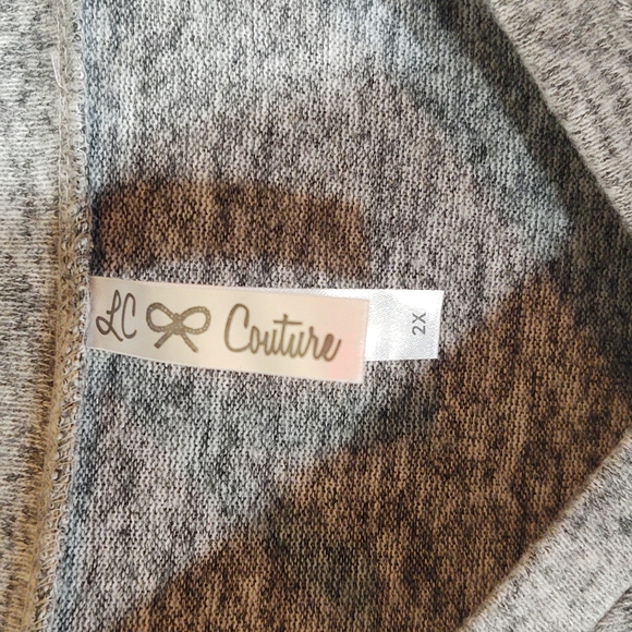 LC Couture Long Sleeve Top Sz 2X - Picture 2 of 3